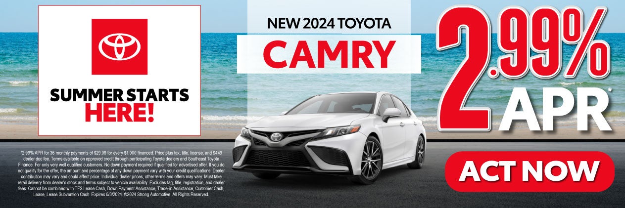 New 2024 Toyota Camry - 2.99% APR - Act Now