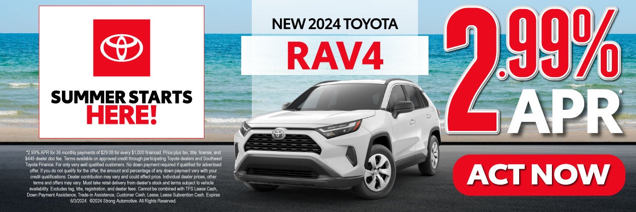 New 2024 Toyota RAV4 - 2.99% APR - Act Now