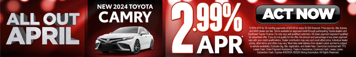 New 2024 Toyota Camry - 2.99% APR* - Act Now