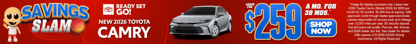NEW 2026 CAMRY "LEASE FOR $259 / 39 MO* "