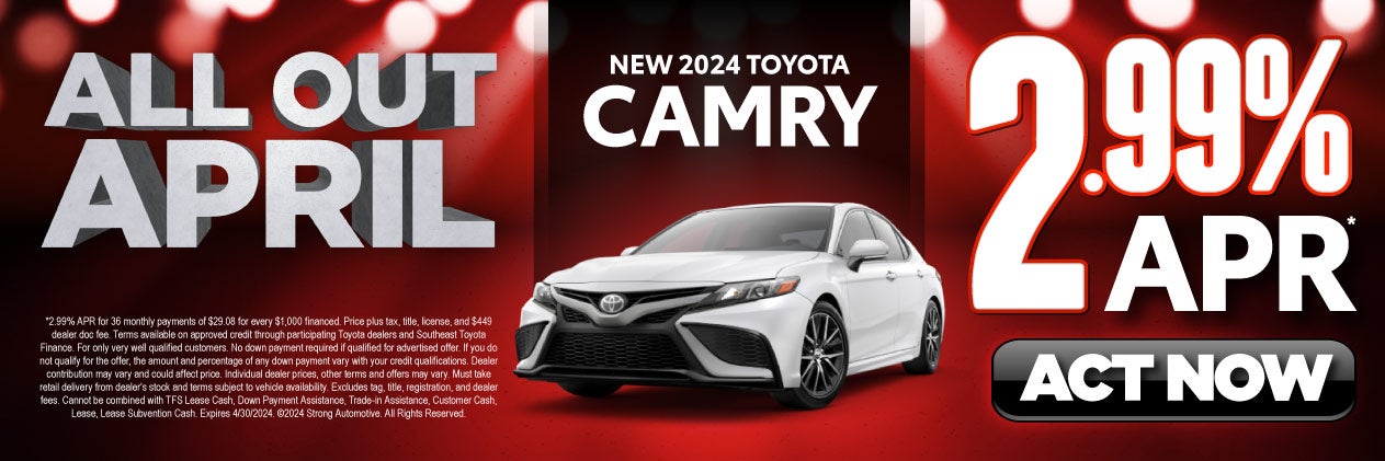 New 2024 Toyota Camry - 2.99% APR - Act Now